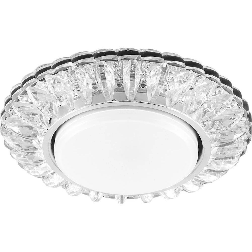 Светильник встраиваемый с белой LED подсветкой Feron CD4026 потолочный GX53 без лампы прозрачный (29540) - Viokon.com