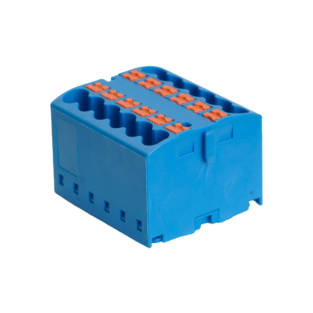 Зажим блочный (групп) для распред.тока нагрузки push-in на 12 точек, сеч 2,5 мм2, 450V, 24А, синий LD580 PTFIX 12/25 (49751) - Viokon.com