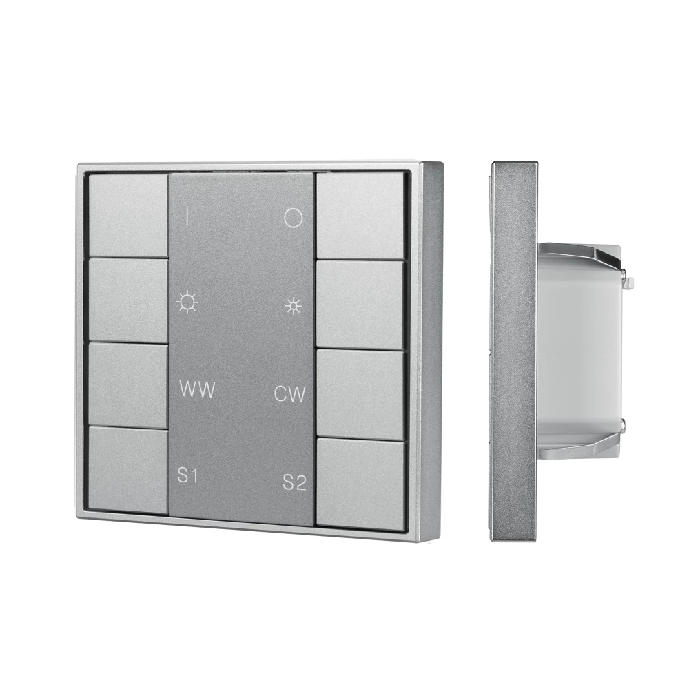 INTELLIGENT ARLIGHT Кнопочная панель DALI-201-23-1G-2SC-MIX-DT8-IN Silver (BUS, Frame) (IARL, IP20 Металл, 3 года) 048217 - Viokon.com