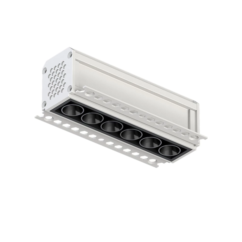 DK2531-WB Встраиваемый светильник SPACE со светодиодом под шпатлевку L126mm 220V 10W 38 4000К IP20 белыйчерный алюминий - Viokon.com