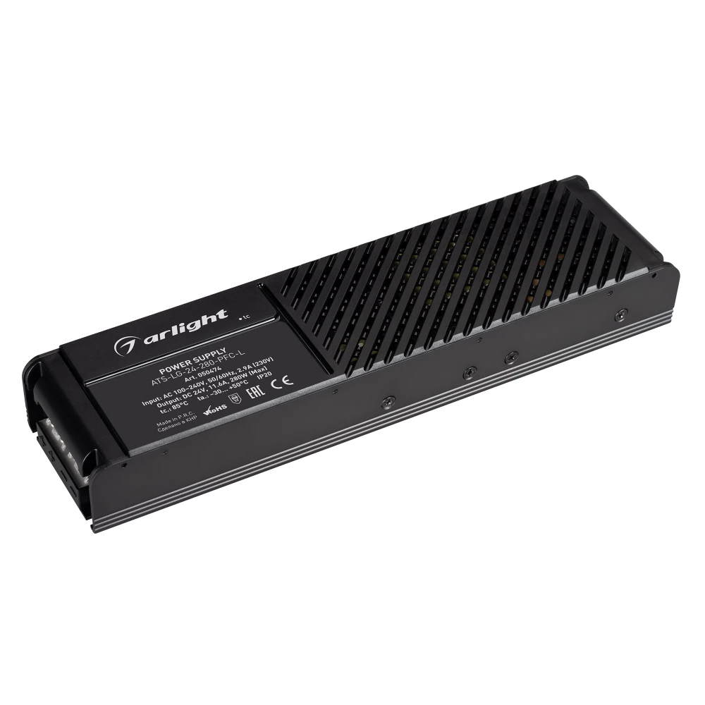 Блок питания ATS-LG-24-280-PFC-L (24V, 11.6A, 280W) (Arlight, IP20 Сетка, 5 лет) 050474 - Viokon.com