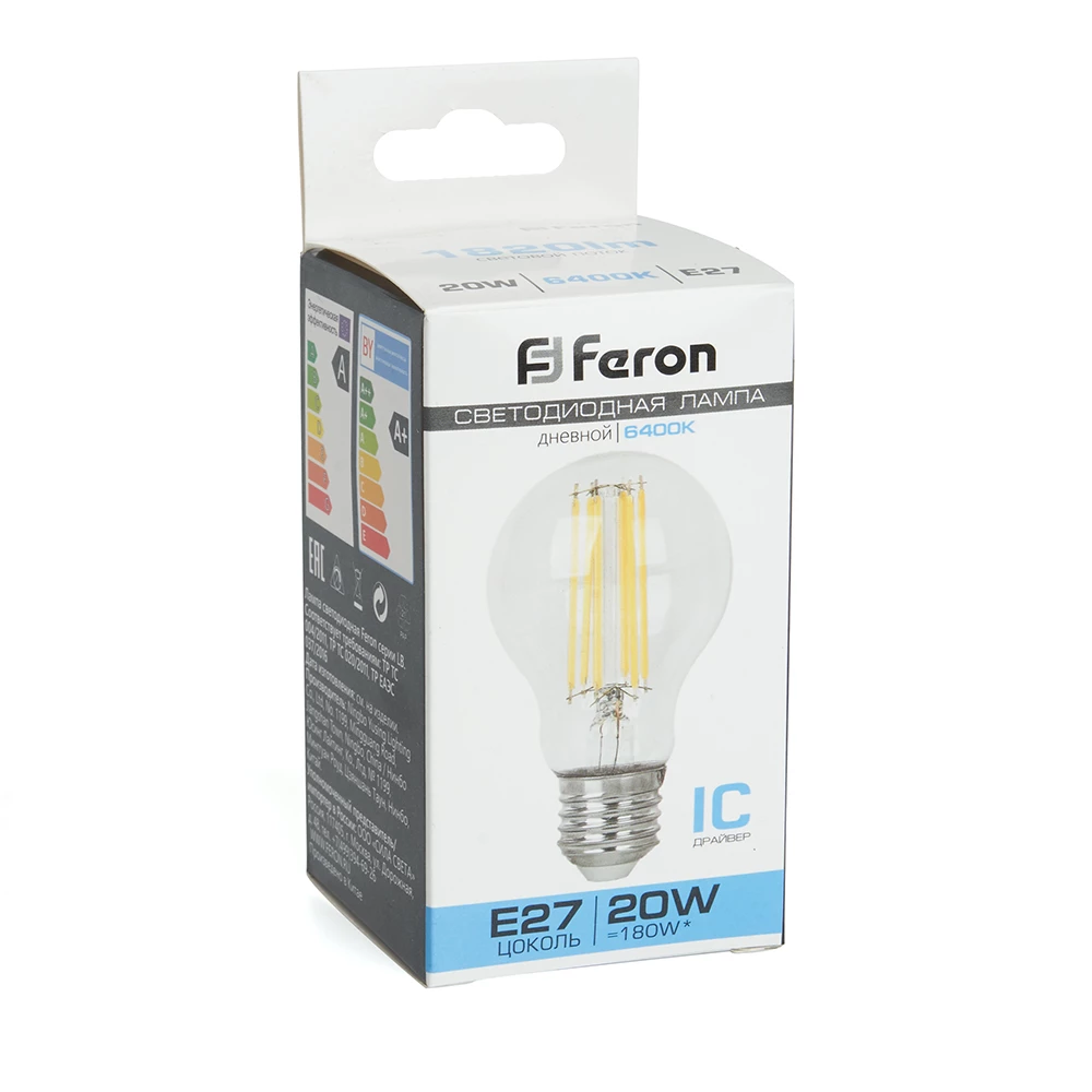 Лампа светодиодная Feron LB-620 Шар E27 20W 175-265V 6400K (48285) - Viokon.com