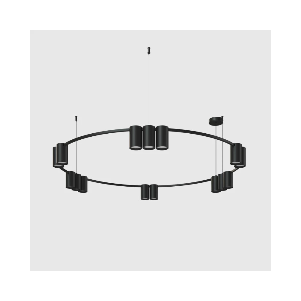 DK4067-BK Подвесной светильник ORBIT IP20 15xGU10 LED до 15 Вт черный матовый алюминий - Viokon.com