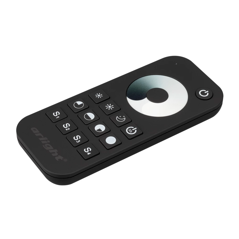 Пульт SMART-R24-DIM Black (1 зона, 2.4G) (Arlight, IP20 Пластик, 5 лет) 031934 - Viokon.com