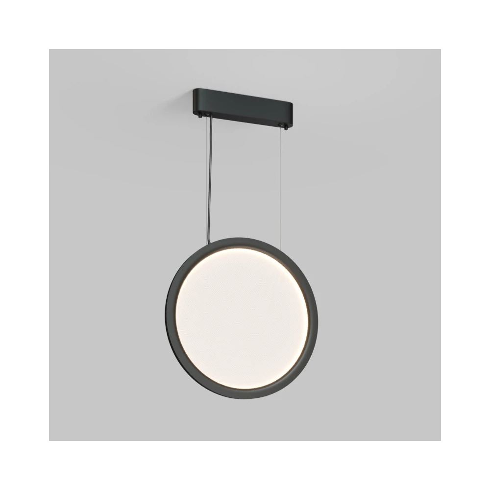 Подвесной светильник вертикальный VEIL 25 Вт 4501950 мм LED 2700-6000K IP20 пульт ДУ в комплекте черный алюминий акрил - Viokon.com