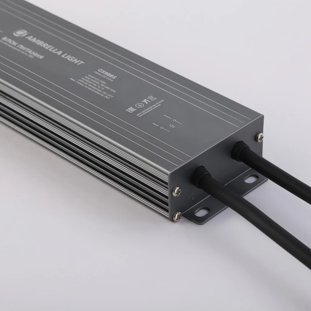 Блок питания для светодиодной ленты 12V 200W 16,7A IP67 185-260V 220*65*28 GS9865 GS9865 блок питания 12V 200W 16.7A IP67 185-260V 220*65*28 - Viokon.com