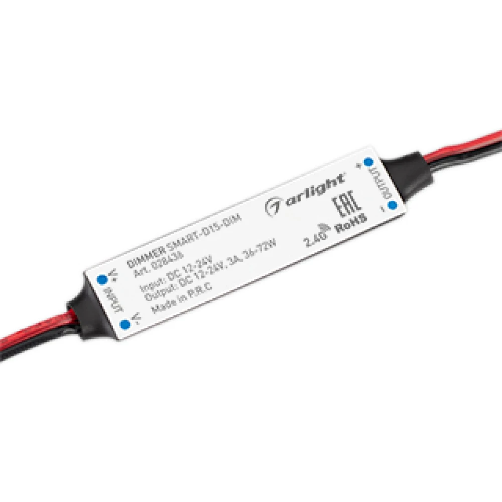 Диммер SMART-D15-DIM (12-24V, 1x3A, 2.4G) (Arlight, IP20 Пластик, 5 лет) 028436 - Viokon.com