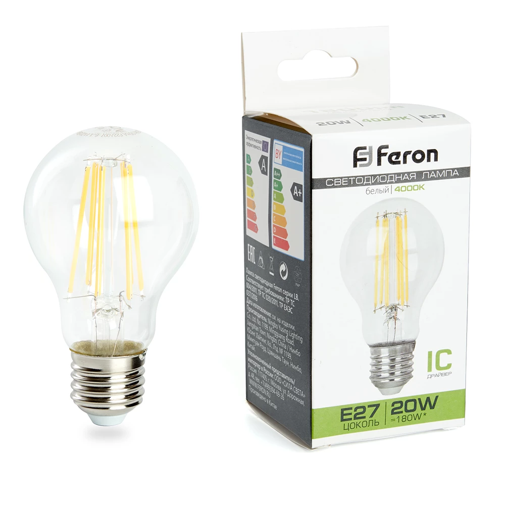 Лампа светодиодная Feron LB-620 Шар E27 20W 175-265V 4000K (38246) - Viokon.com