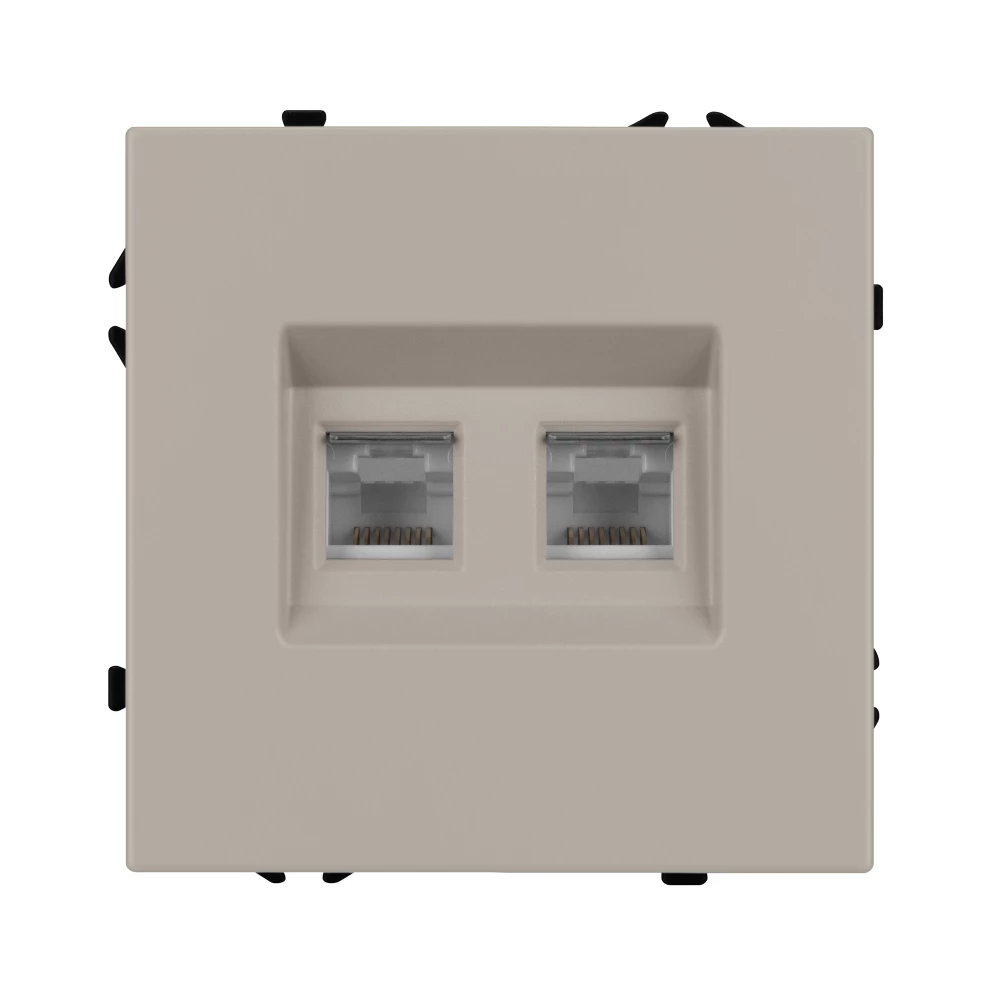 Механизм сдвоенной компьютерной розетки SCT-NOBE-MPC2-SFPL-CA (RJ-45, CAT6) (Arlight, -) 059450 - Viokon.com