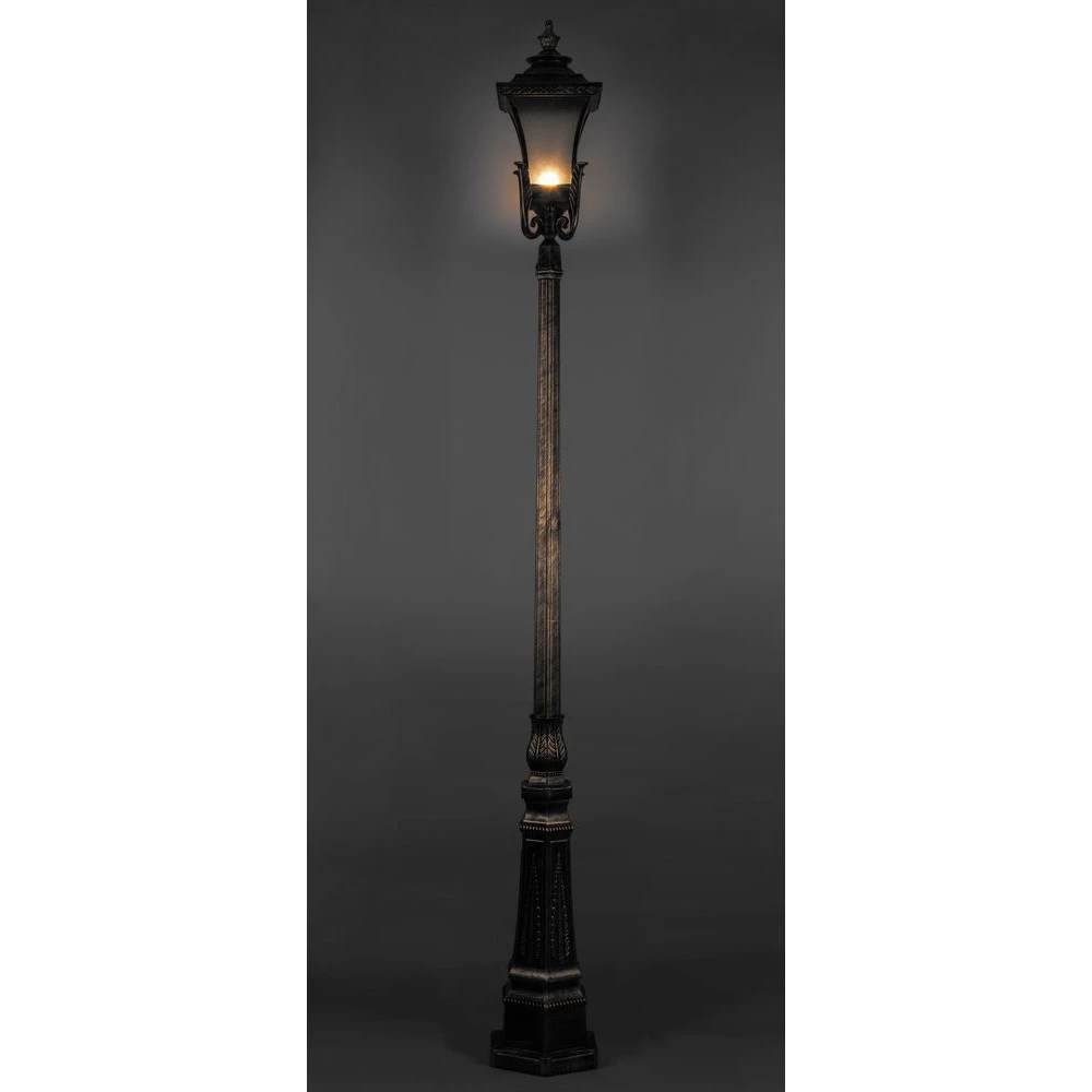 Светильник садово-парковый Feron PL4027 столб четырехгранный 60W E27 230V, черное золото (11409) - Viokon.com