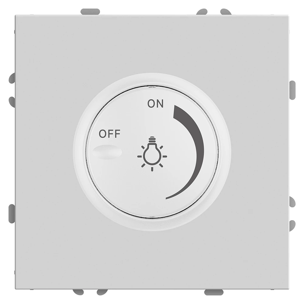 Выключатель диммирующий (механизм), STEKKER, 250В, 500W, серия Эмили, RSW10-5106-01, белый фарфор, soft touch (49868) - Viokon.com