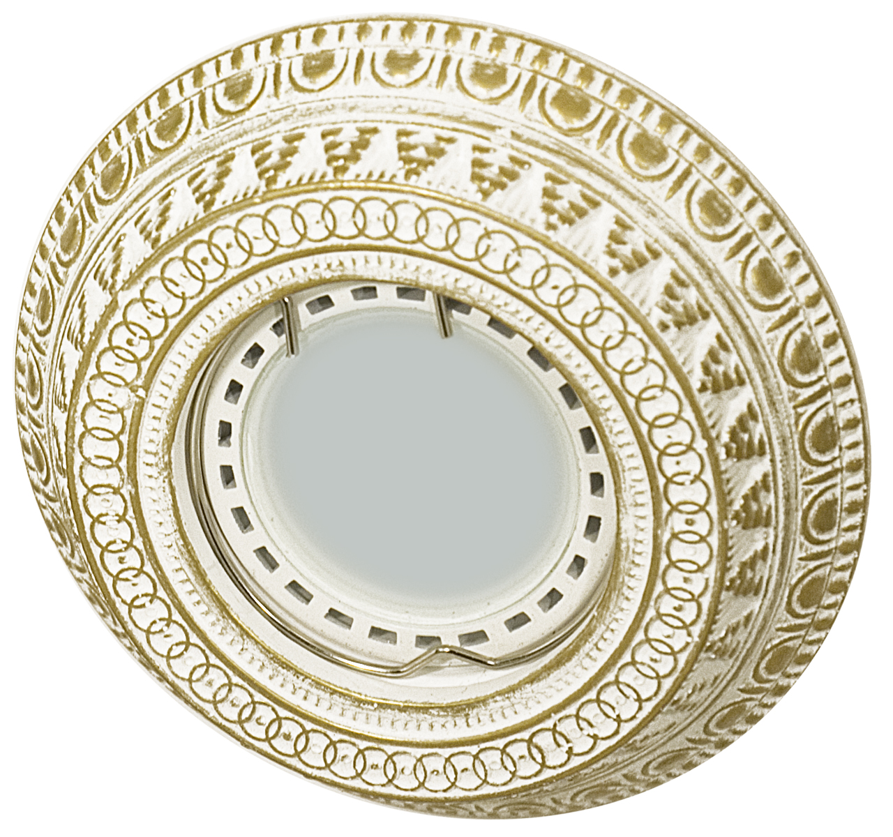 Встраиваемый гипсовый декоративный светильник RD-016 Wh/G - Viokon.com