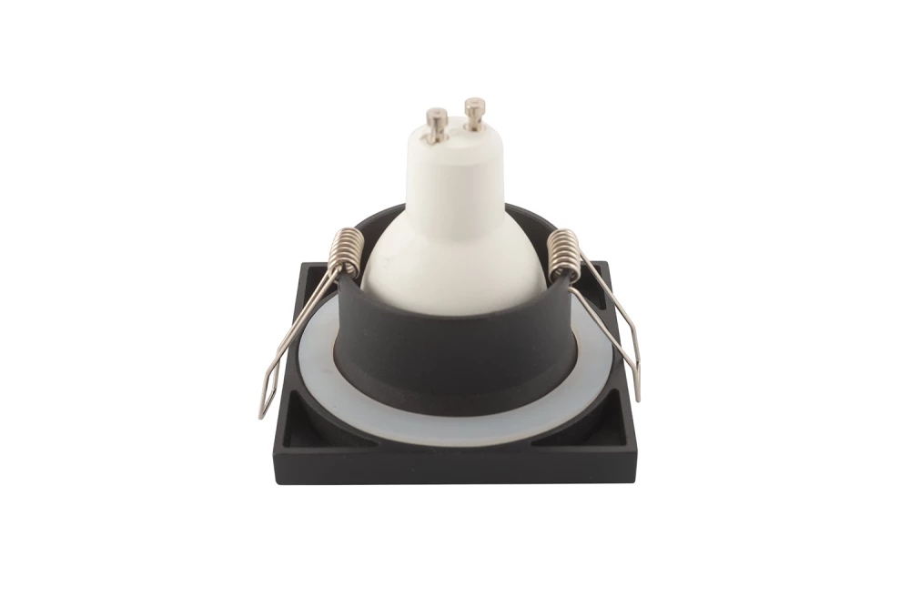 DK3015-BK Встраиваемый светильник влагозащ IP 44 50 Вт GU10 черный алюминий - Viokon.com