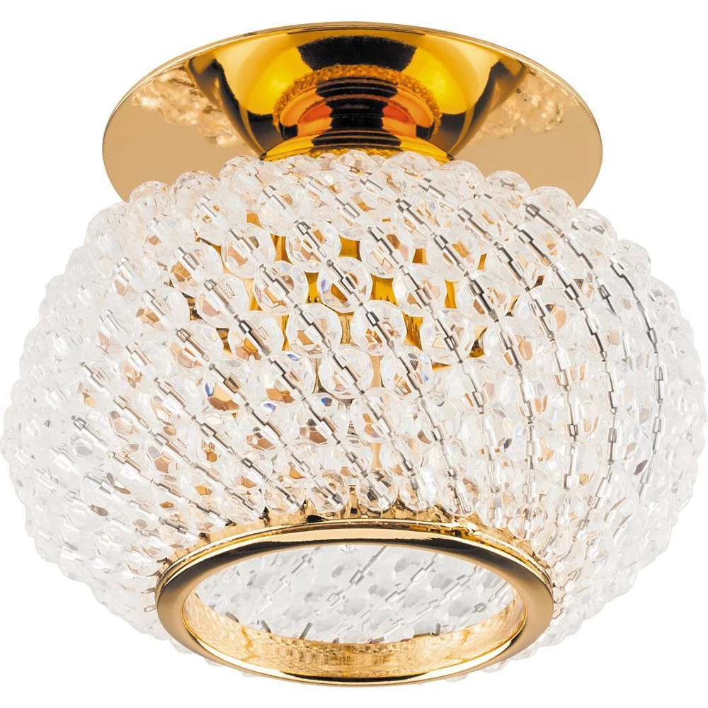 Светильник встраиваемый Feron CD2150 потолочный JC G5.3 прозрачно-золотистый (18771) - Viokon.com