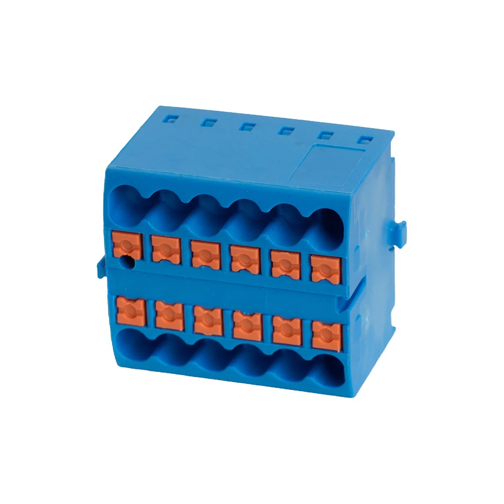 Зажим блочный (групп) для распред.тока нагрузки push-in на 12 точек, сеч 2,5 мм2, 450V, 24А, синий LD580 PTFIX 12/25 (49751) - Viokon.com