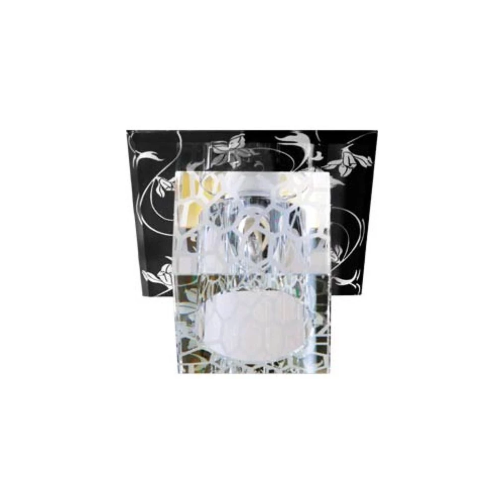 Светильник потолочный, JCD G9 с прозрачным стеклом, черный-белый, с лампой, CD86A (19260) - Viokon.com