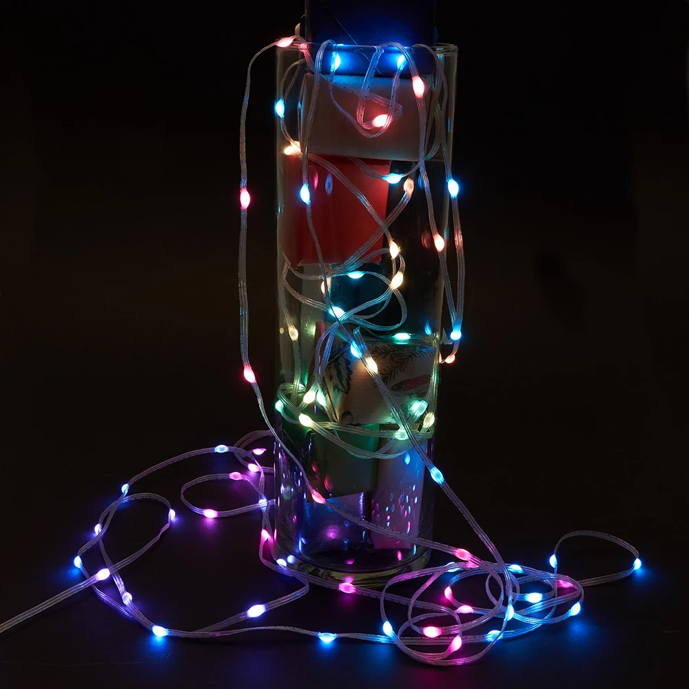 Гирлянда линейная Feron CL593 Smart, 10м USB  + Пульт ДУ RGB, прозрачный шнур (51463) - Viokon.com