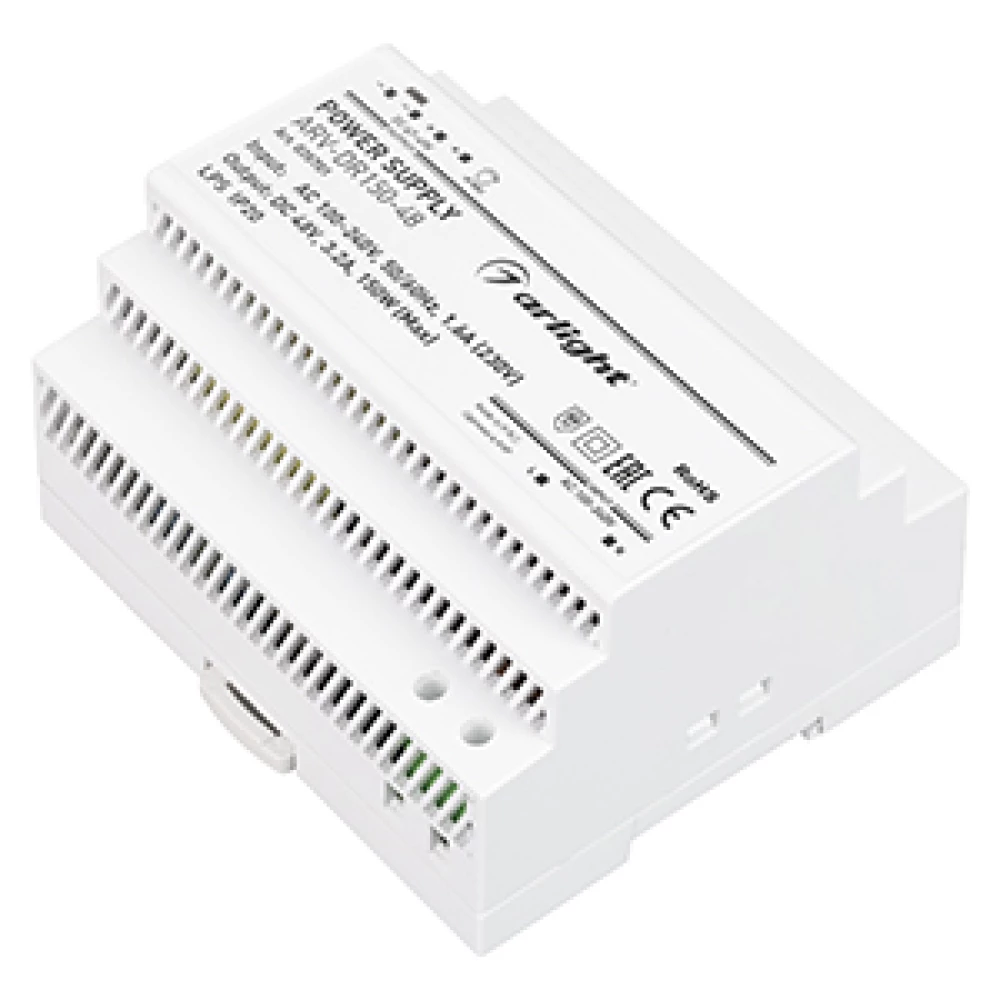 Блок питания ARV-DR150-48 (48V, 3.2A, 150W) (Arlight, IP20 DIN-рейка) 035701 - Viokon.com