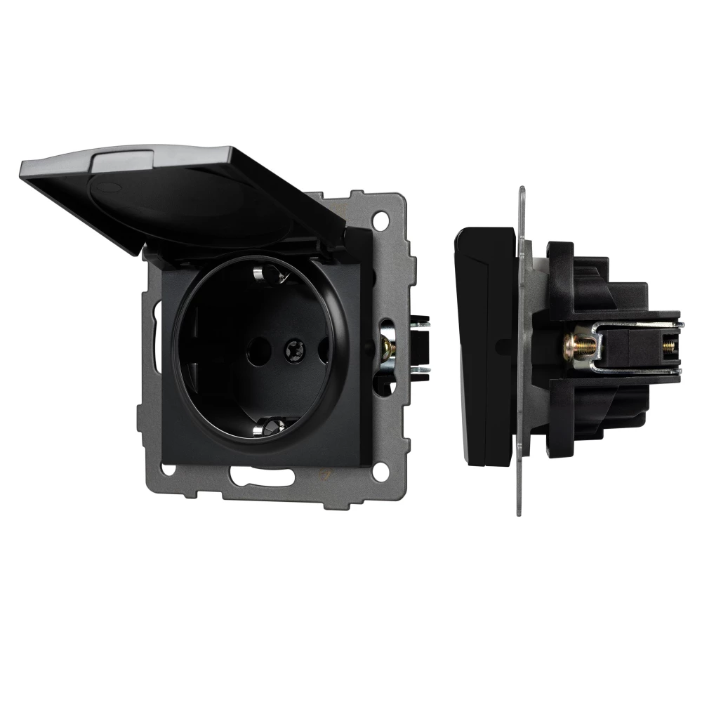 Механизм розетки влагозащищённый SCT-MCP-PL-BK-V (250V, 16A) (Arlight, -) 049835 - Viokon.com