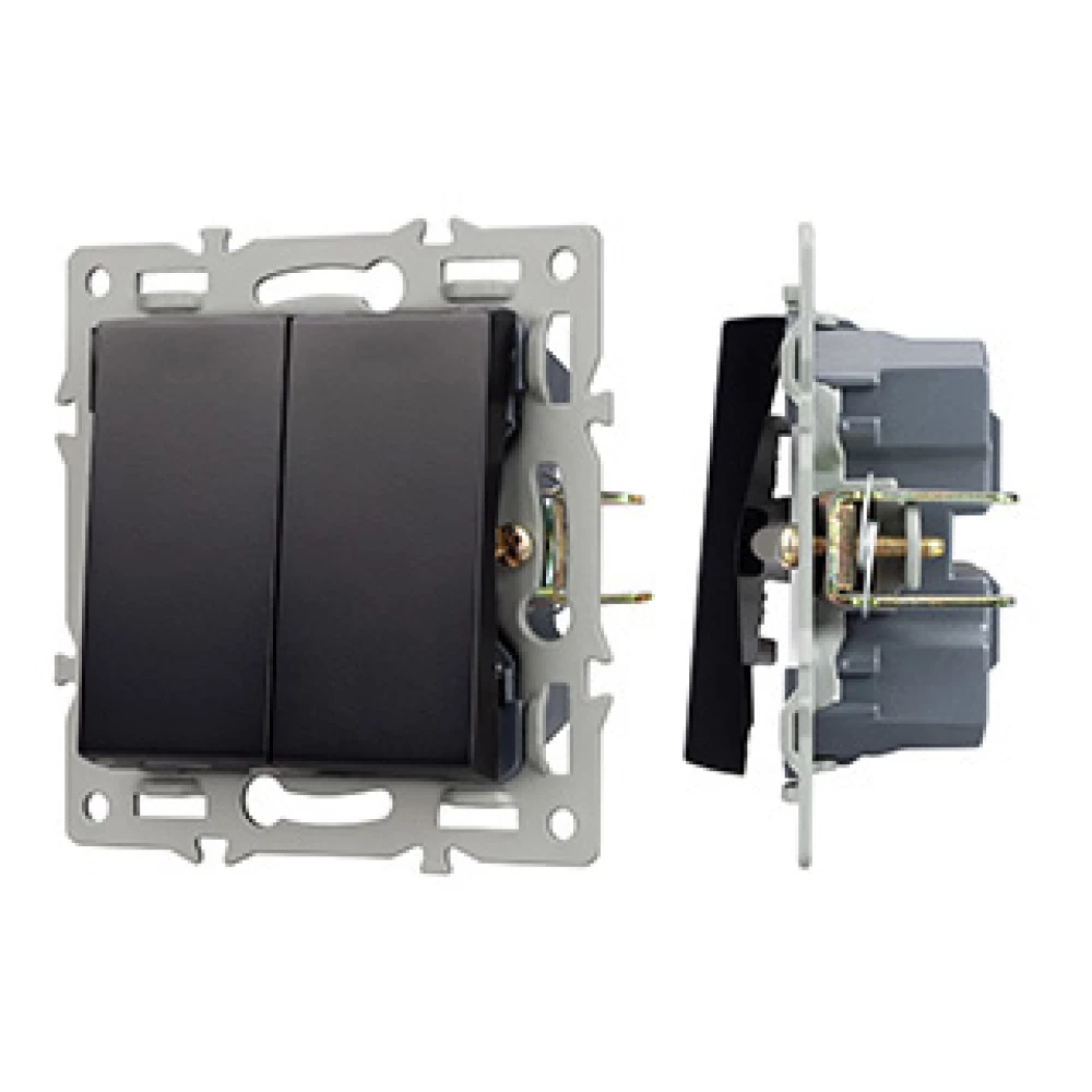 Механизм выключателя двухклавишный проходной SWT-MKP2-PL-BK (250V, 16A) (Arlight, -) 043728 - Viokon.com