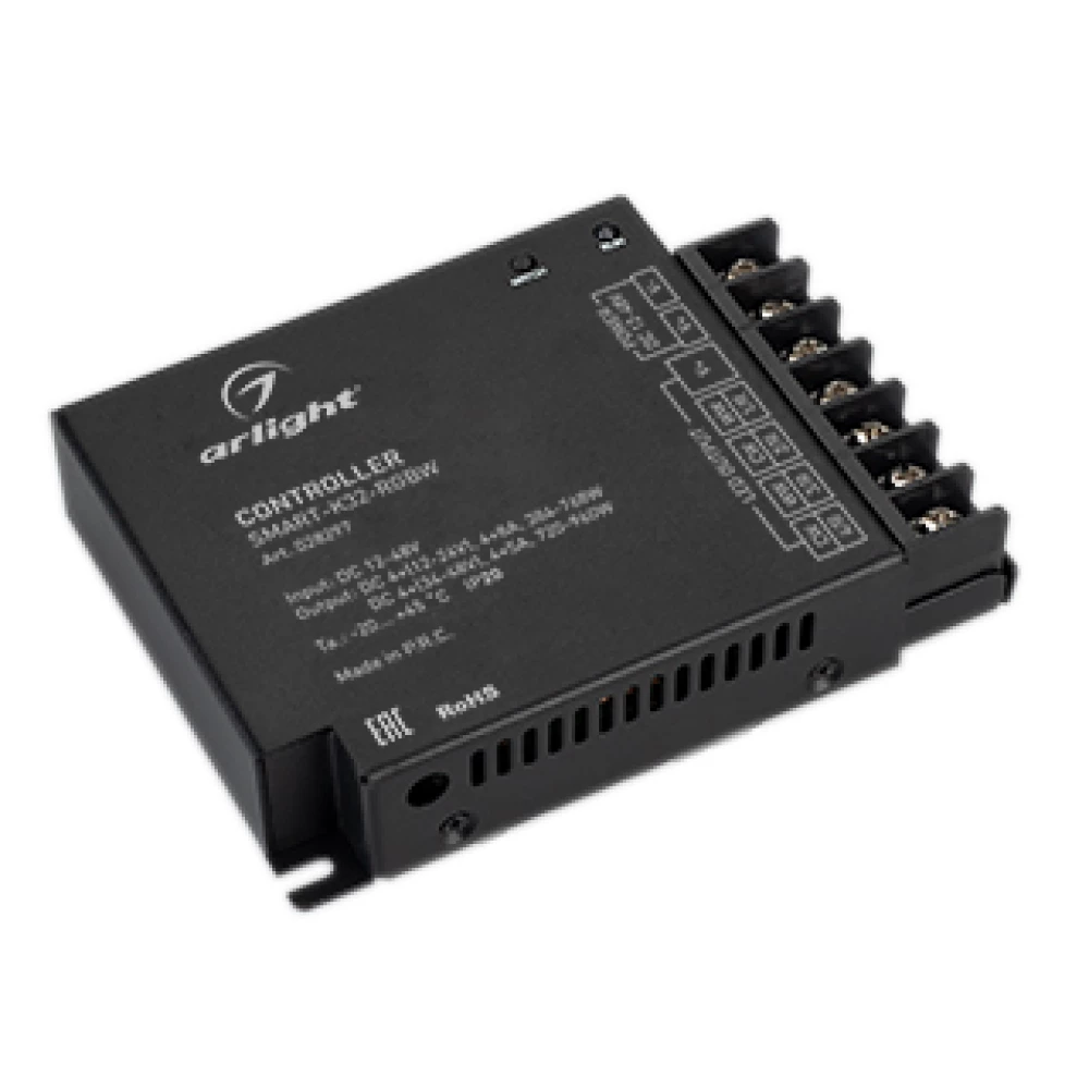 Контроллер SMART-K32-RGBW (12-48V, 4x8A, 2.4G) (Arlight, IP20 Металл, 5 лет) 028297 - Viokon.com