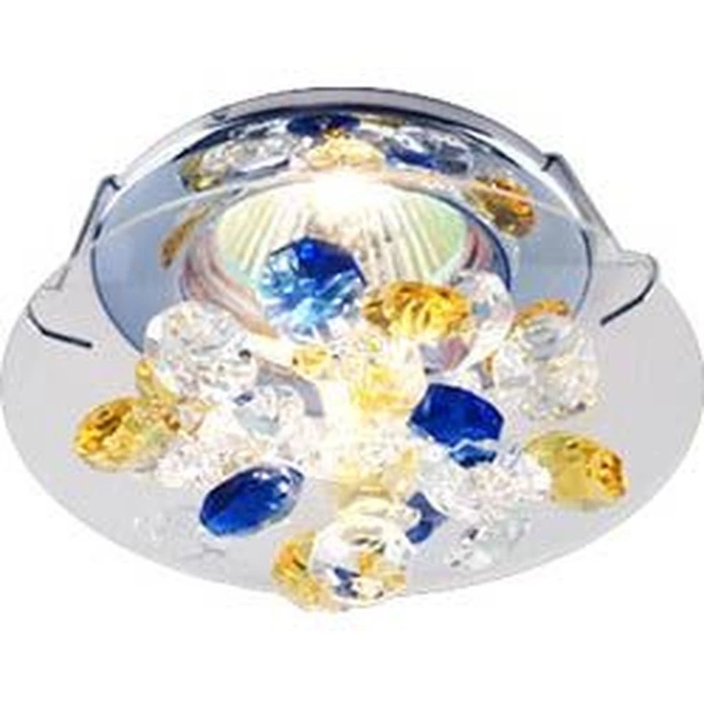 Светильник потолочный, MR16 G5.3 желтый-голубой-прозрачный, хром, CD4204 (19943) - Viokon.com