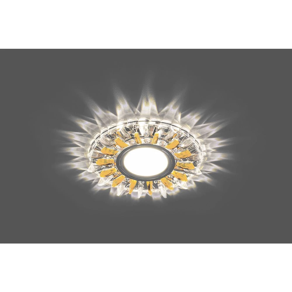 Светильник встраиваемый с белой LED подсветкой Feron CD911 потолочный MR16 G5.3 прозрачный-желтый (28980) - Viokon.com