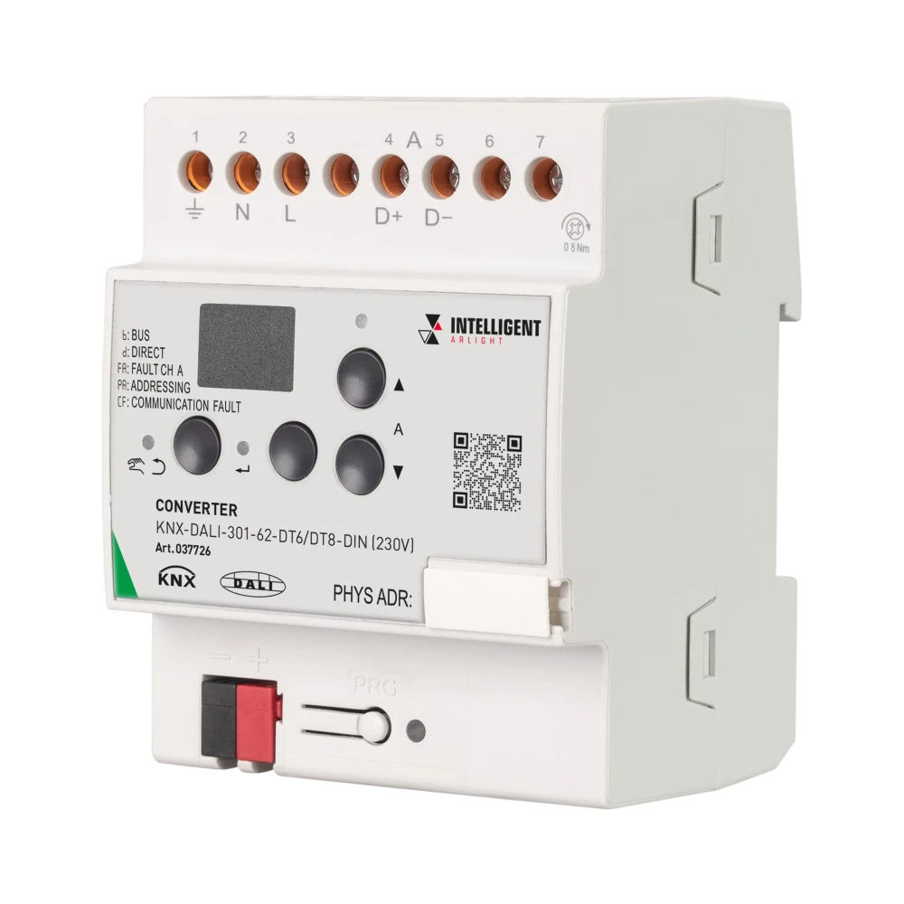 INTELLIGENT ARLIGHT Конвертер KNX-DALI-301-62-DT6/DT8-DIN (230V) (IARL, IP20 Пластик, 3 года) 037726 - Viokon.com