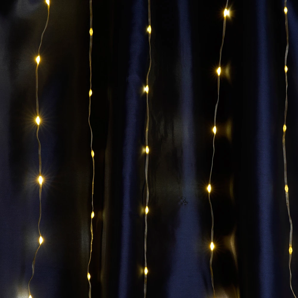 Светодиодная гирлянда Feron CL28 занавес Водопад  3*3м  + 3м 230V  5000K с контроллером, c питанием от сети, белый шнур (48604) - Viokon.com