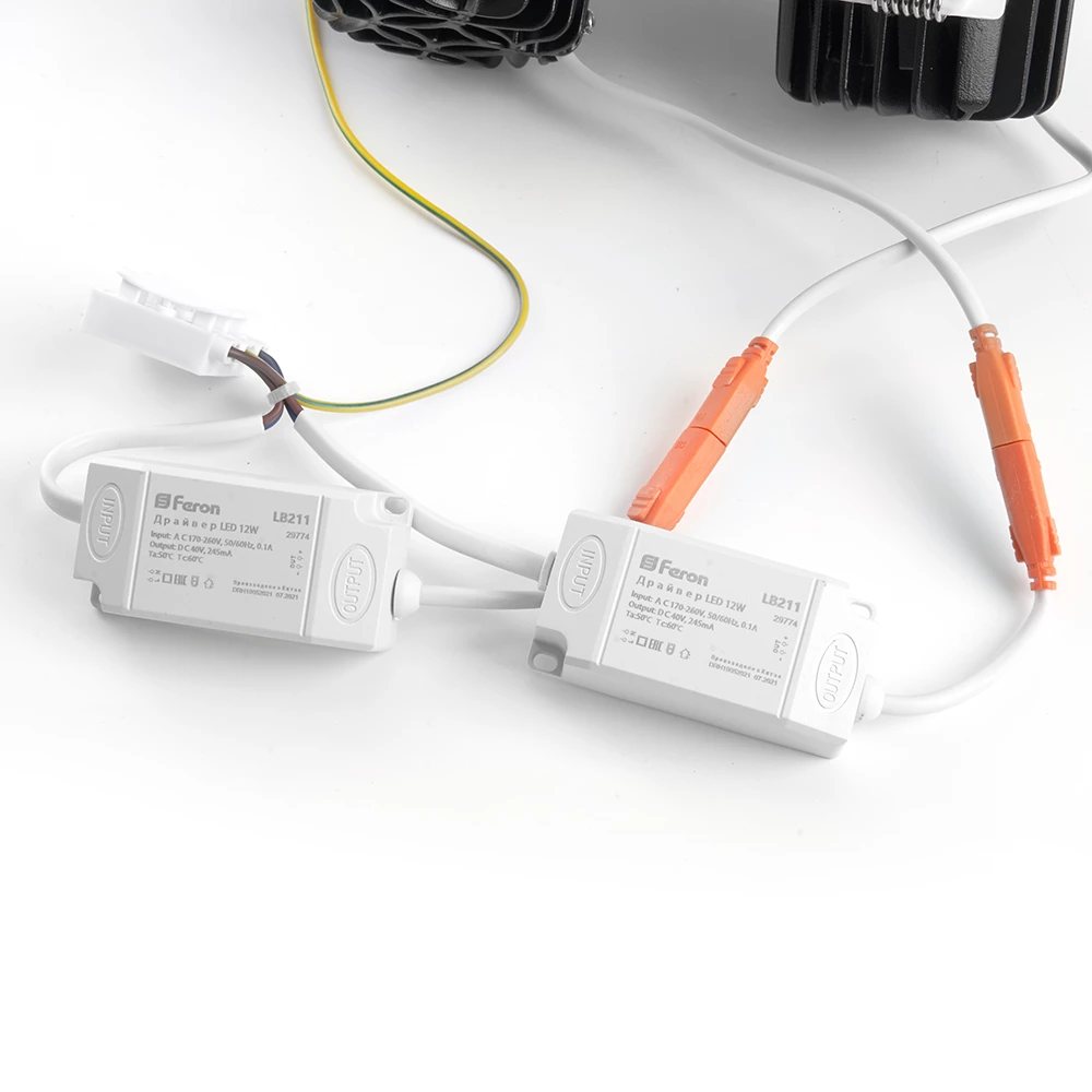 Светодиодный светильник Feron AL202 карданный 2x12W 4000K 35 градусов ,белый (29774) - Viokon.com