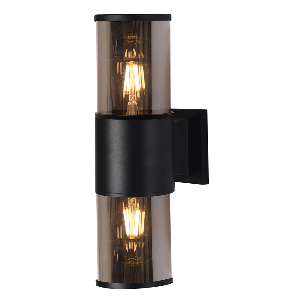 Светильник садово-парковый Feron DH1302, на стену вверх/вниз,  E27 230V, черный (51331) - Viokon.com