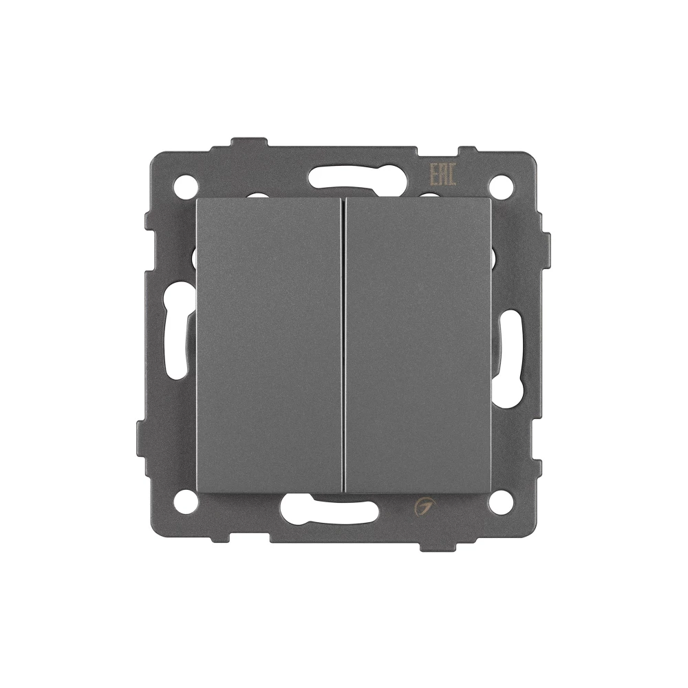 Механизм выключателя двухклавишный проходной SWT-MKP2-PL-GR-V (250V, 10A) (Arlight, -) 049894 - Viokon.com