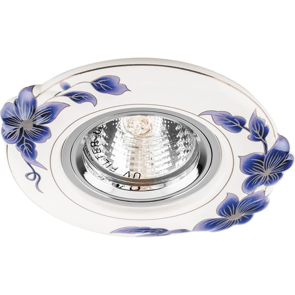 Светильник встраиваемый Feron CD10M потолочный MR16 G5.3 бело-синий (28414) - Viokon.com
