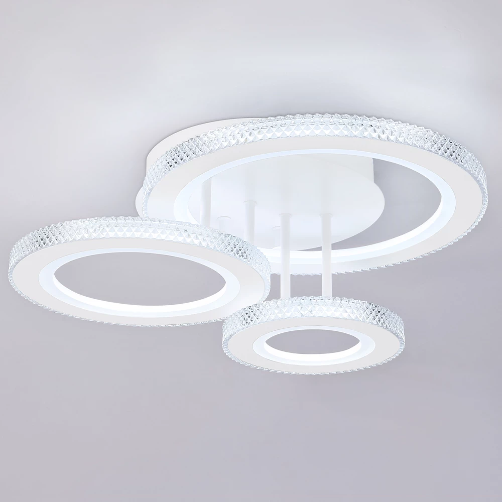 Потолочный светодиодный светильник с пультом FA8867/3 WH белый 3000K-6400K 38W 470*380*170 (ПДУ ИК) - Viokon.com