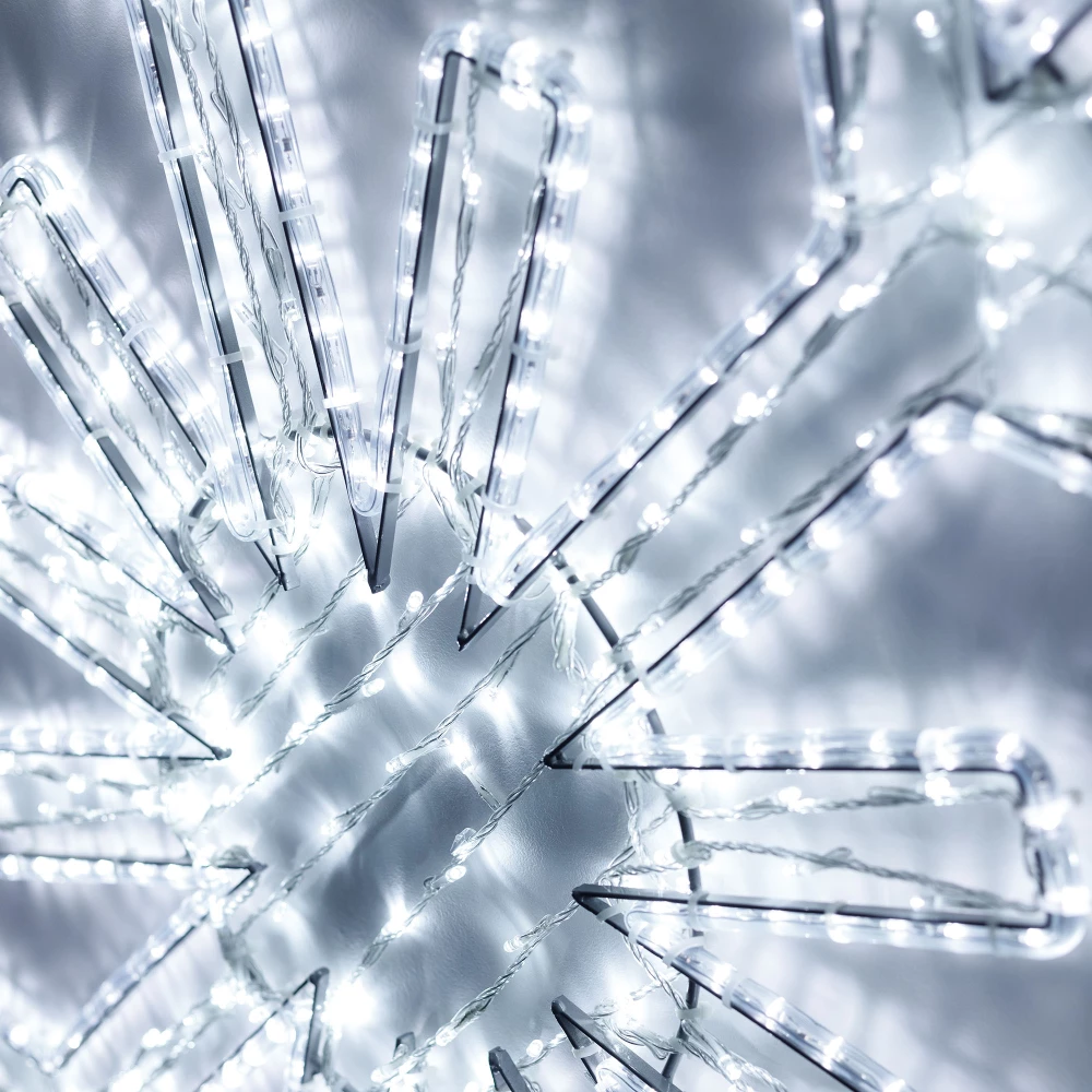 Фигура светодиодная ARD-SNOWFLAKE-M11-1250x1200-604LED White (230V, 36.5W) (Ardecoled, IP65) 034260 - Viokon.com