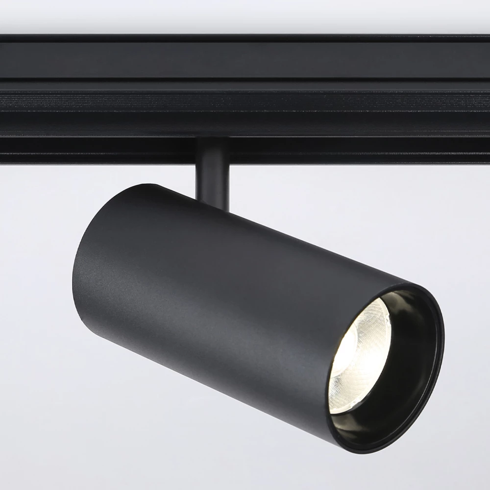 Светильник светодиодный трековый для шинопровода Magnetic GL3841 BK черный IP20 20W 4200K 48V 24° D67*138 - Viokon.com