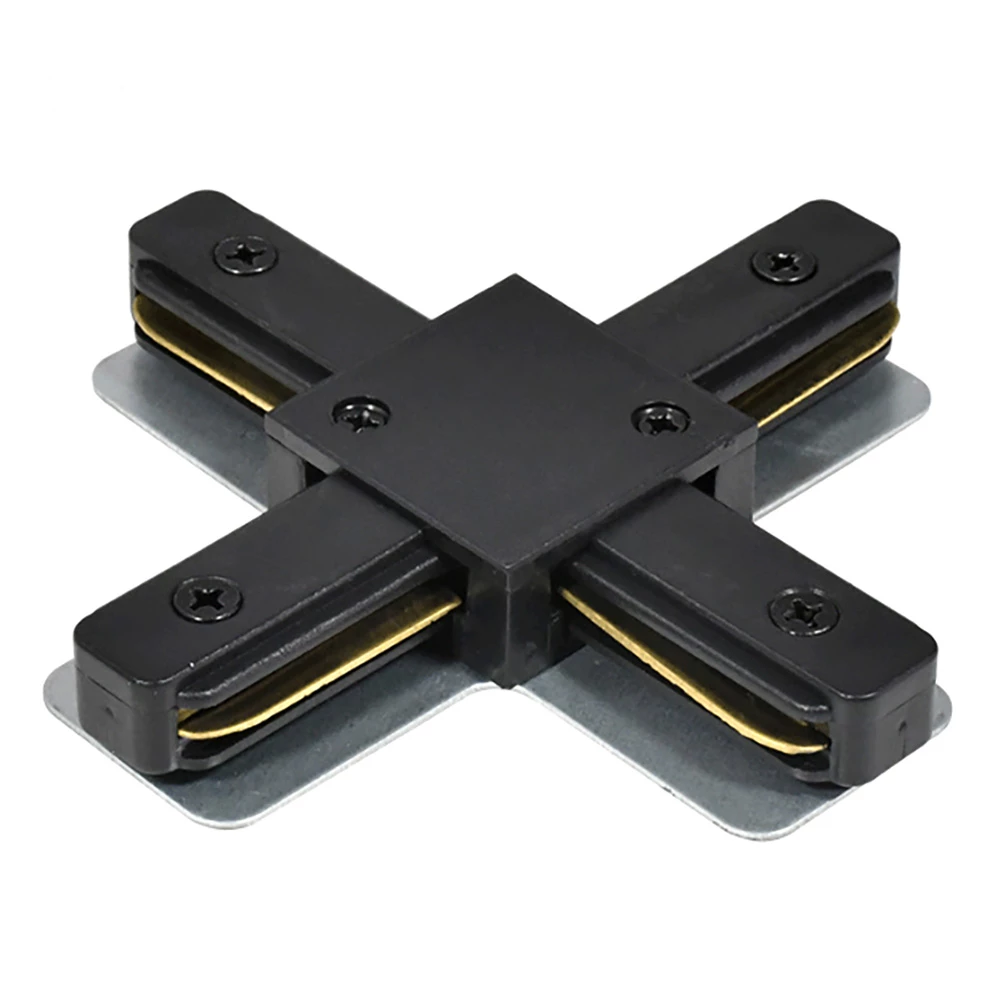 Коннектор Х-образный однофазный  для шинопровода , черный, LD1018 (51894) - Viokon.com