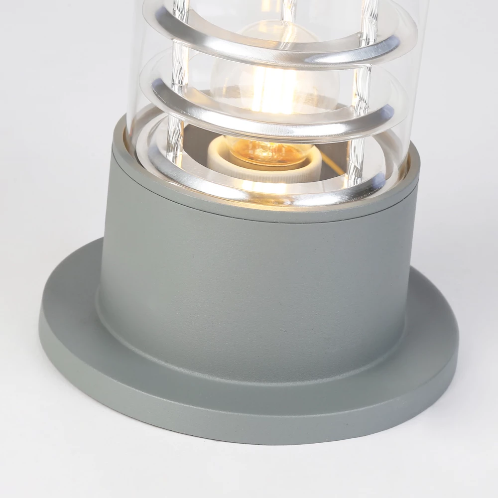 Уличный ландшафтный светильник ST2531 GR/CL серый/прозрачный IP54 E27 max 11W D108*200 - Viokon.com