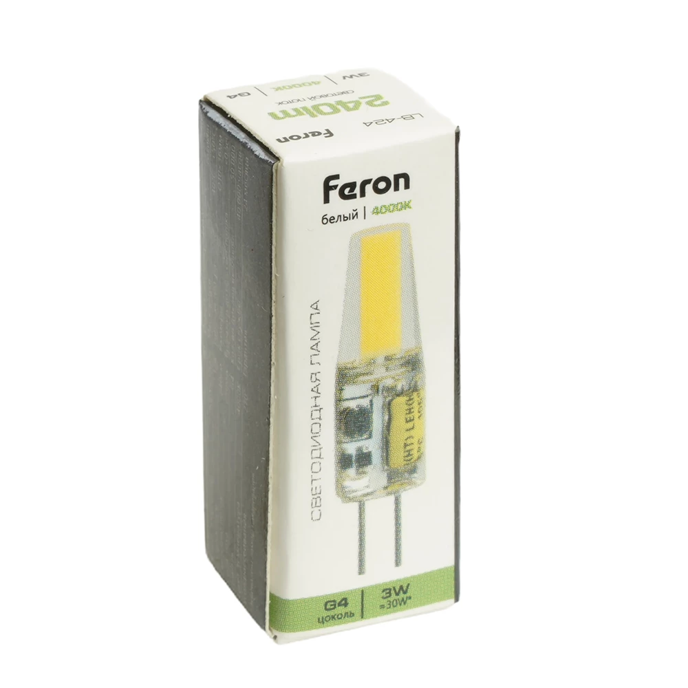 Лампа светодиодная Feron LB-424 G4 3W 12V 4000K (51171) - Viokon.com