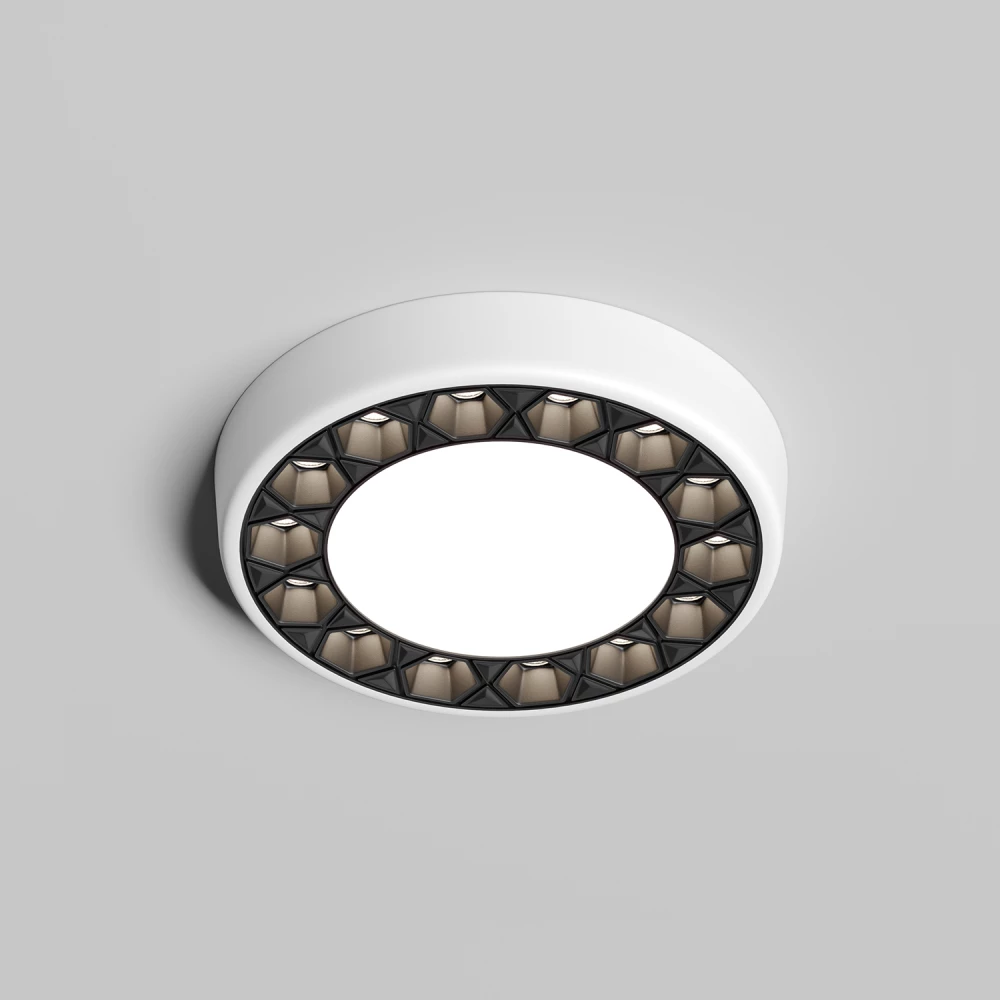 DK2441-WB Встраиваемый светильник DUAL 99 Вт LED 4000K IP 20 d120mm белыйчерный алюминийакрил - Viokon.com