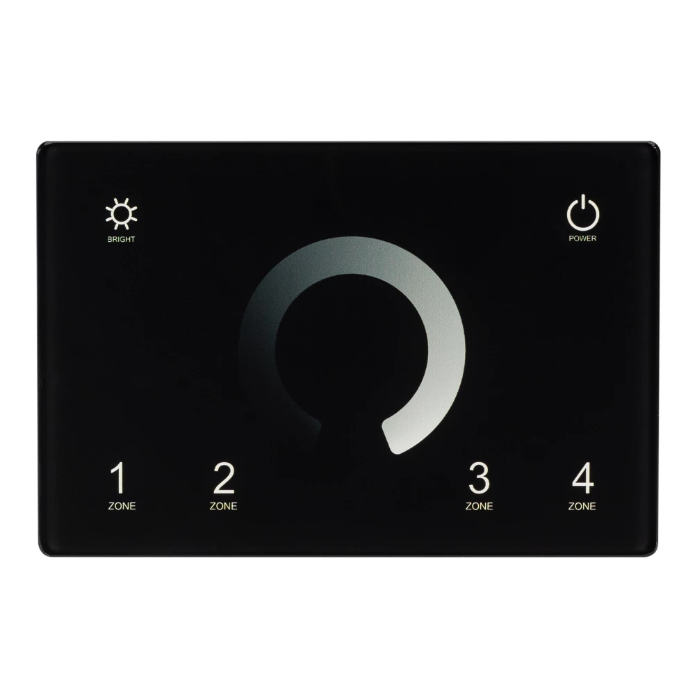 Панель Sens SMART-P79-DIM Black (230V, 4 зоны, 2.4G) (Arlight, IP20 Пластик, 5 лет) 028399 - Viokon.com