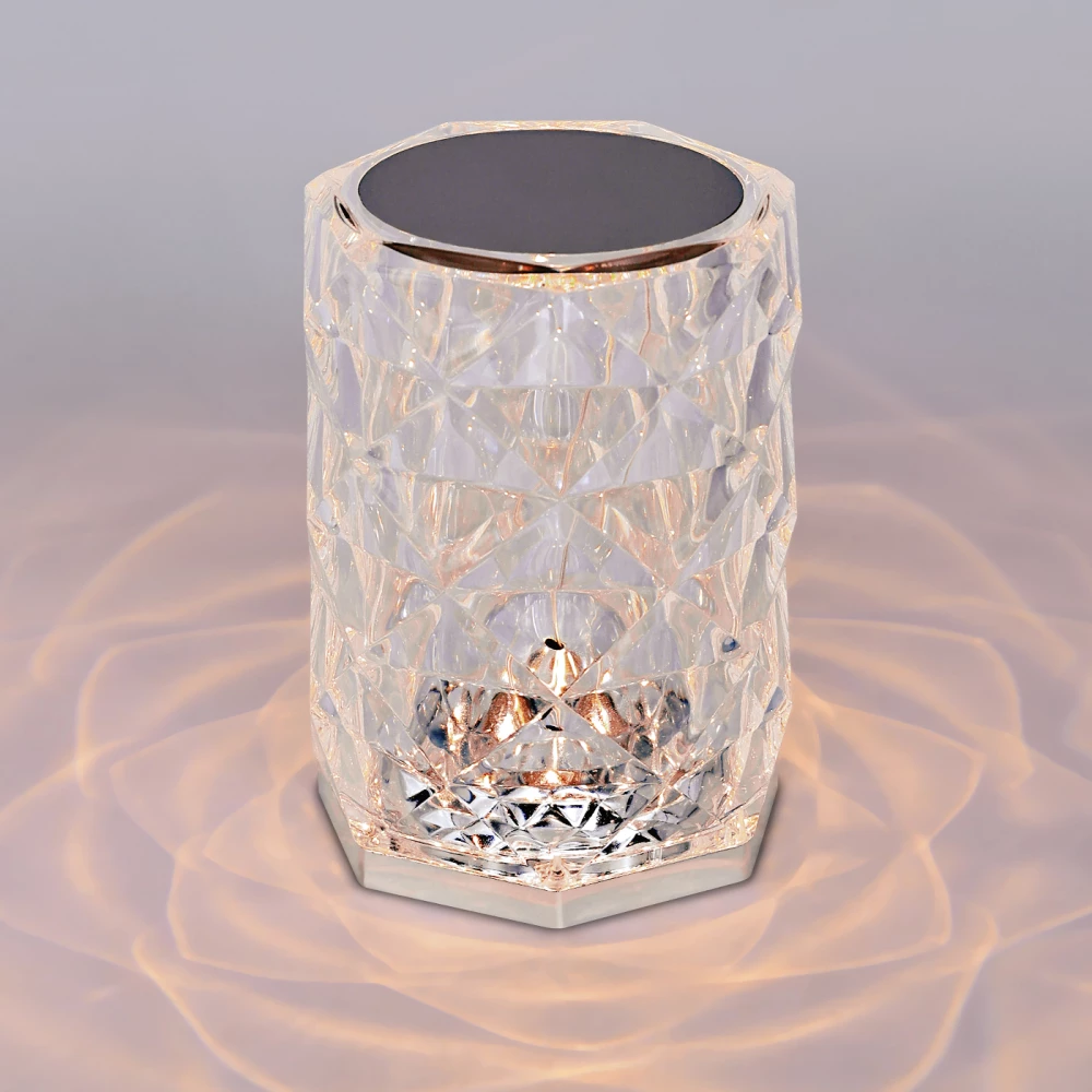 Настольная светодиодная лампа с сенсорным выключателем и встроенной аккумуляторной батареей DE8011 CL прозрачный LED 3000K/4020K/6400K 3W - Viokon.com