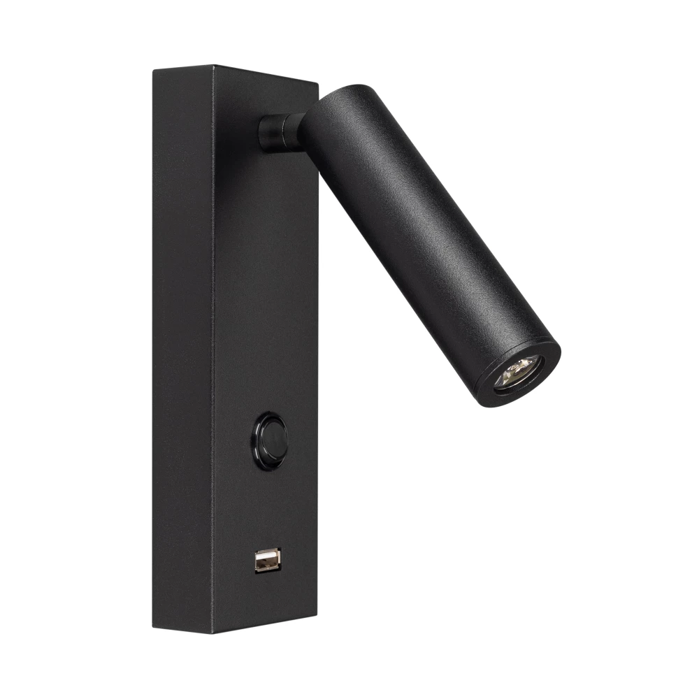 Светильник SP-BED-CHARGE-S60x125-3W Warm3000 (BK, 20 deg, 230V) (Arlight, IP20 Металл, 3 года) 029629 - Viokon.com