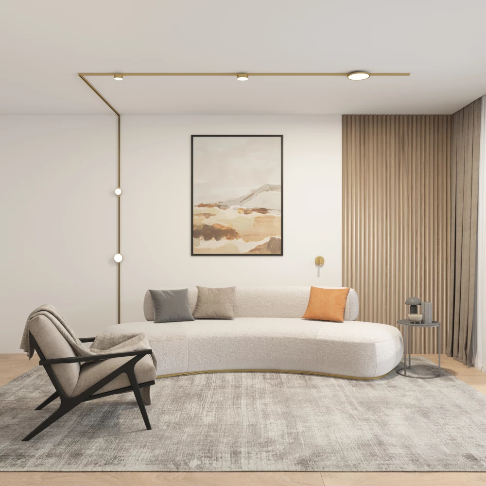 DK5072-SB Бра SHINE WALL со светодиодом D104H68 IP20 3000К 3W RA90 сатинированная латунь алюминий - Viokon.com