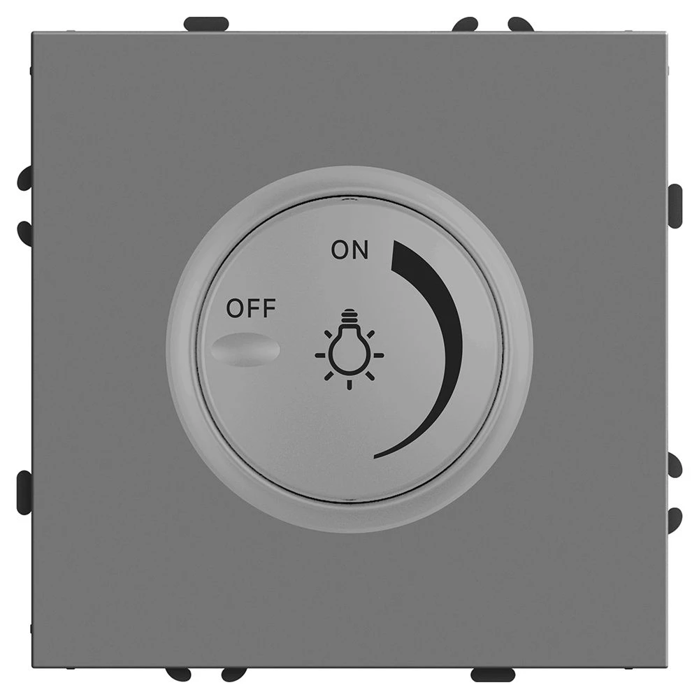 Выключатель диммирующий (механизм), STEKKER, 250В, 500W, серия Эмили, RSW10-5106-10, платиново-серый, soft touch (49946) - Viokon.com
