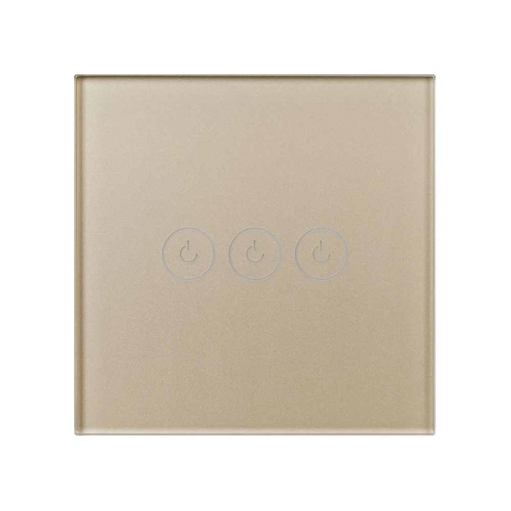 Выключатель сенсорный SWT-OMALI-S03-ZB-GD (250V, 10A, Zigbee) (Arlight, Стекло) 050048 - Viokon.com