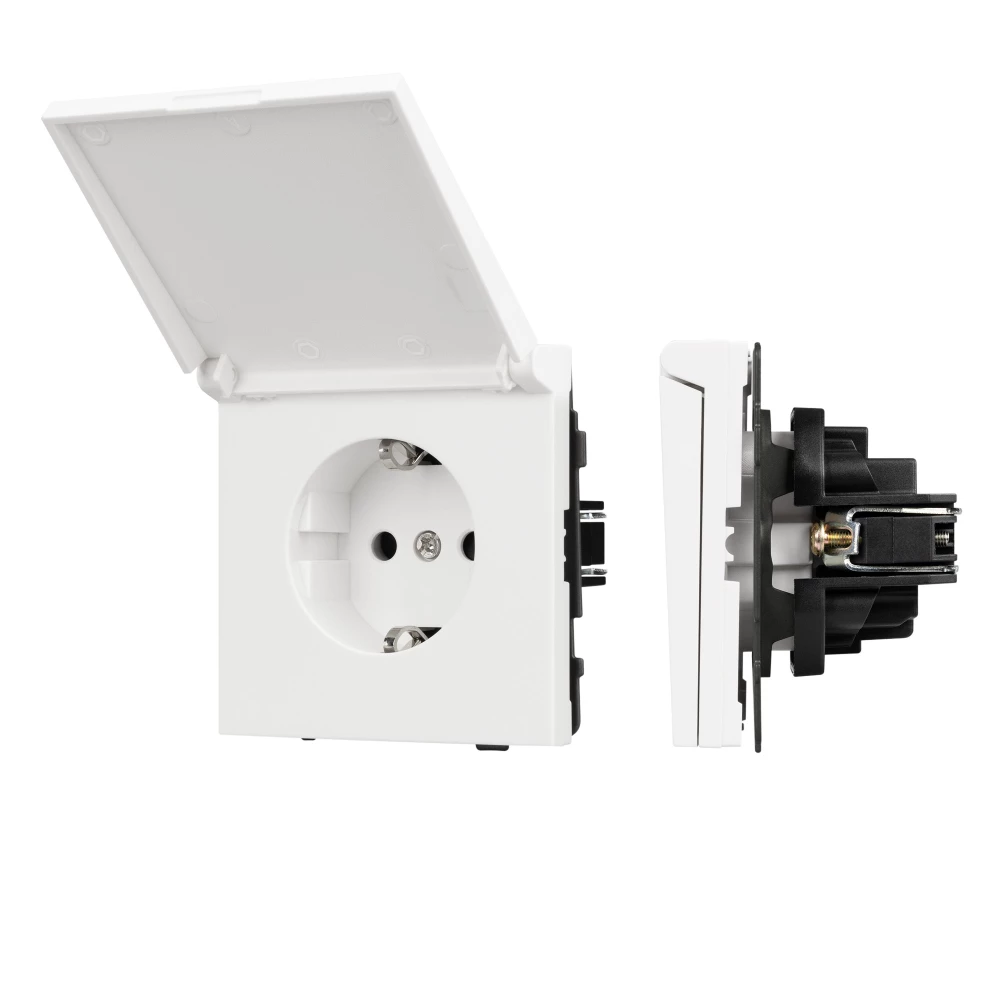 Механизм розетки влагозащищённый SCT-TENDO-MCP-SFPL-WH (230V, 16A) (Arlight, Матовый белый) 054602 - Viokon.com