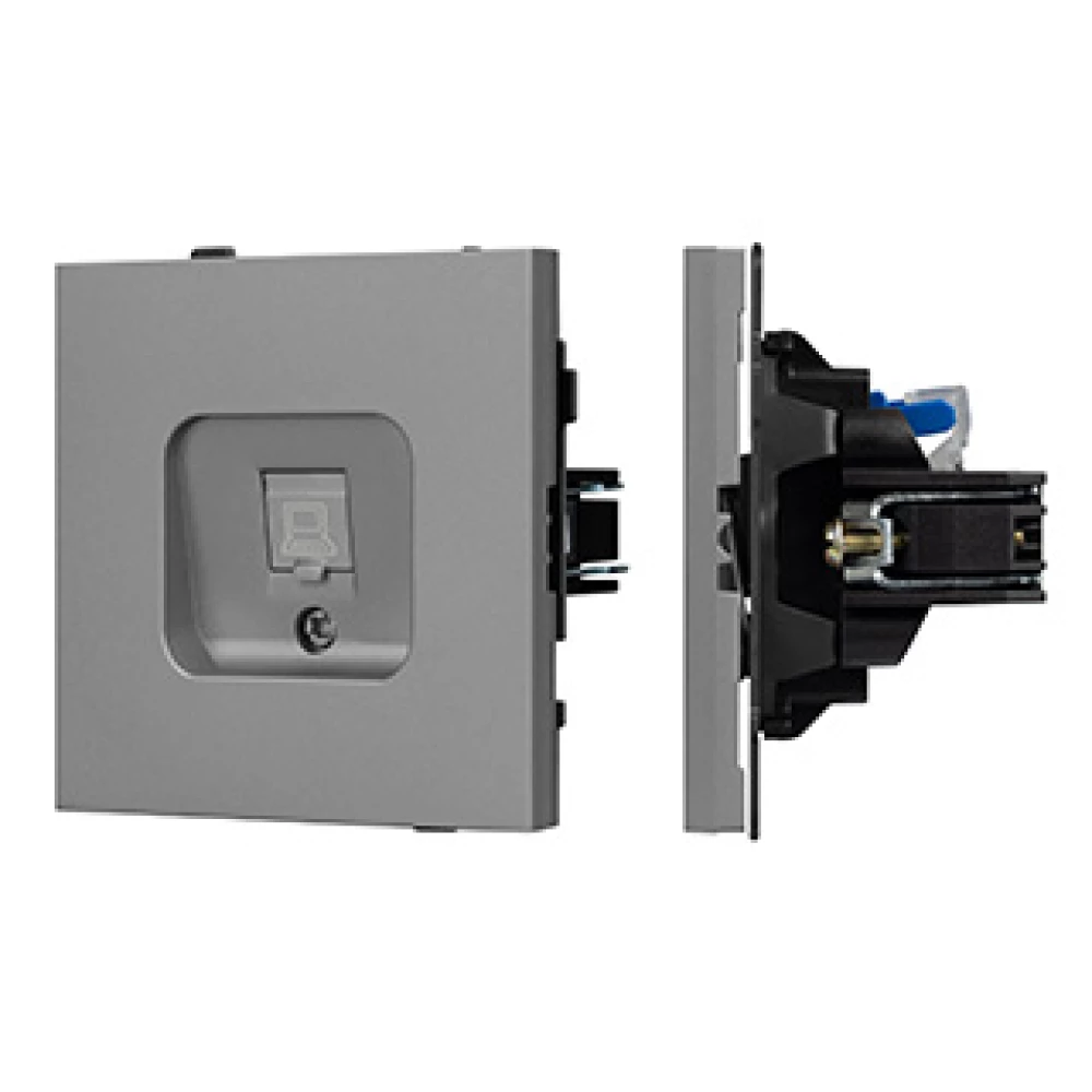 Механизм компьютерной розетки SCT-TENDO-MPC1-PL-GR (RJ-45, CAT6) (Arlight, Графитовый) 054105 - Viokon.com