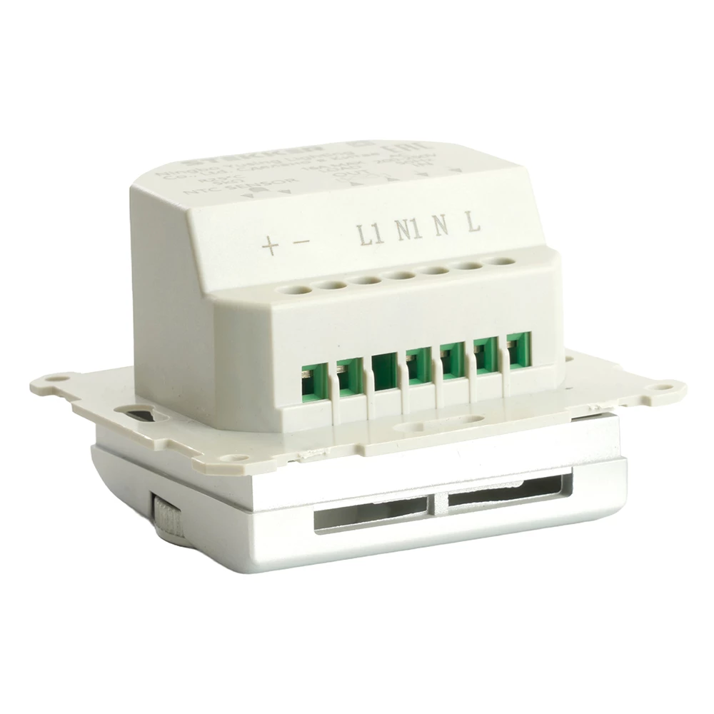 Терморегулятор механический для теплого пола (механизм), STEKKER GLS00-7117-03, 250В, 3500Вт, серия Катрин, серебро (49742) - Viokon.com