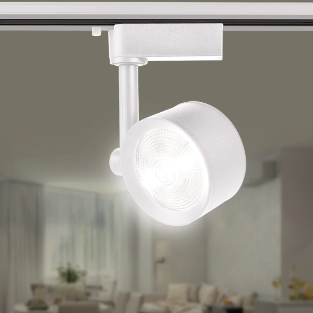 Трековый однофазный светодиодный светильник GL6389 WH белый LED 12W 4200K 24° - Viokon.com